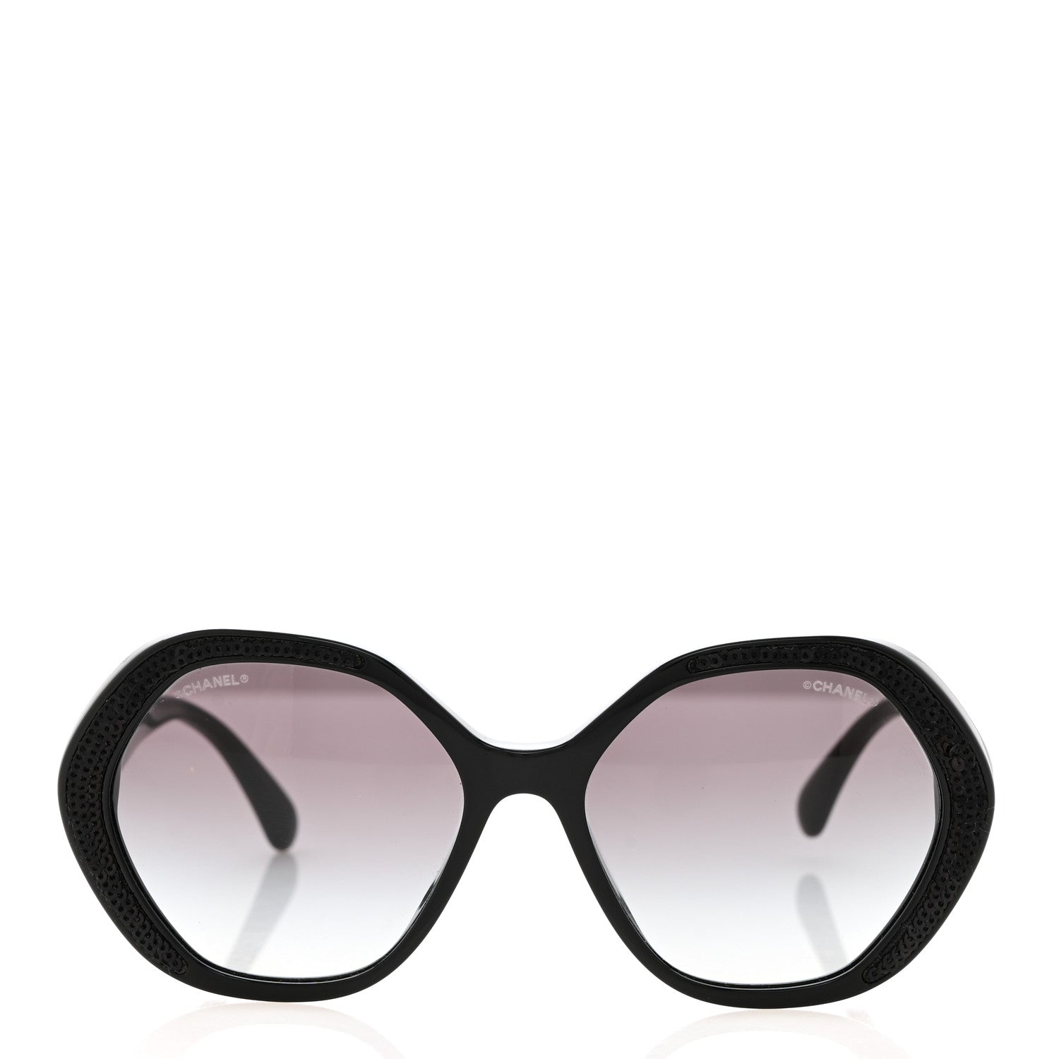 Chanel Acetate Sequin Round Sunglasses 5451-A Black 2 of 8
