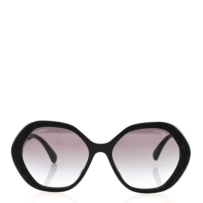Chanel Acetate Sequin Round Sunglasses 5451-A Black 2 of 8