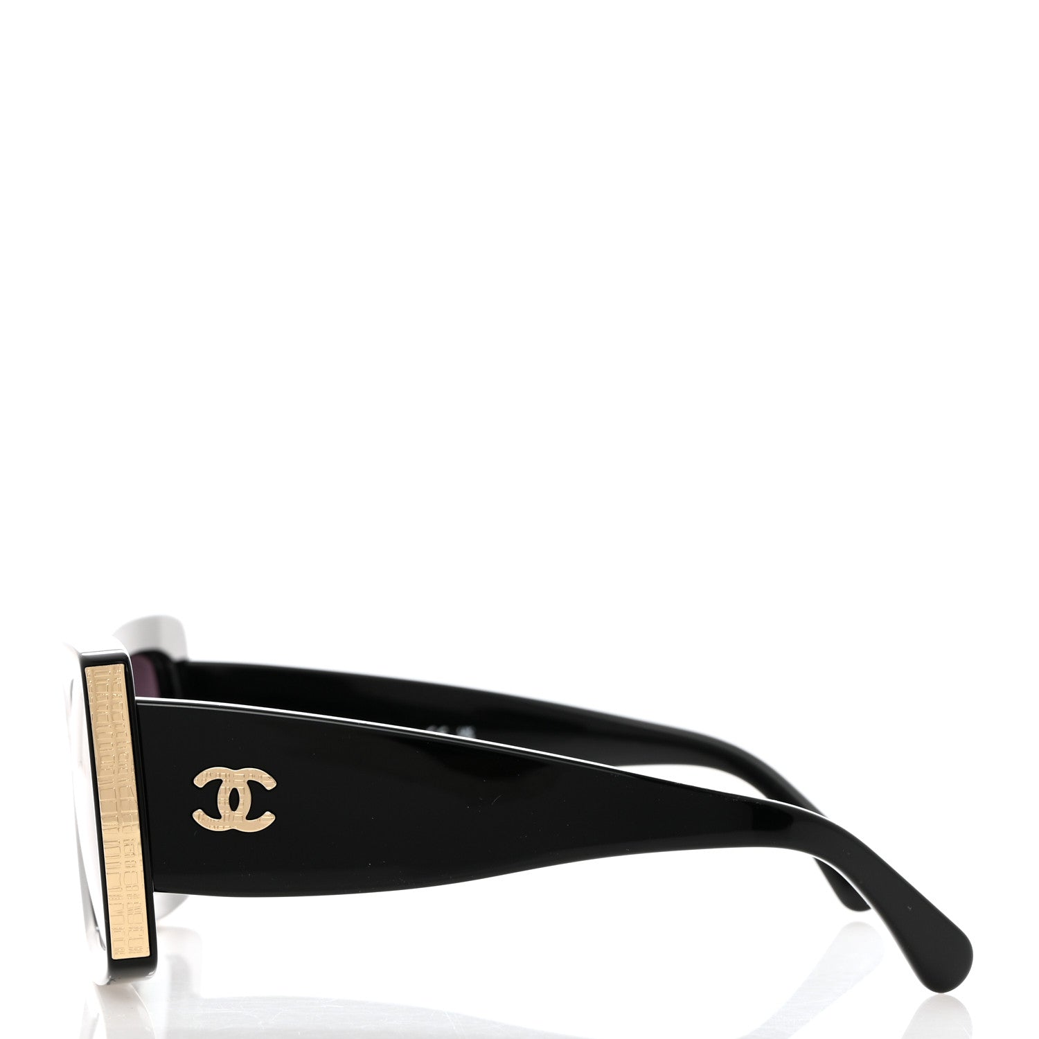 Chanel Acetate Rectangle Sunglasses 5435 Black 3 of 8
