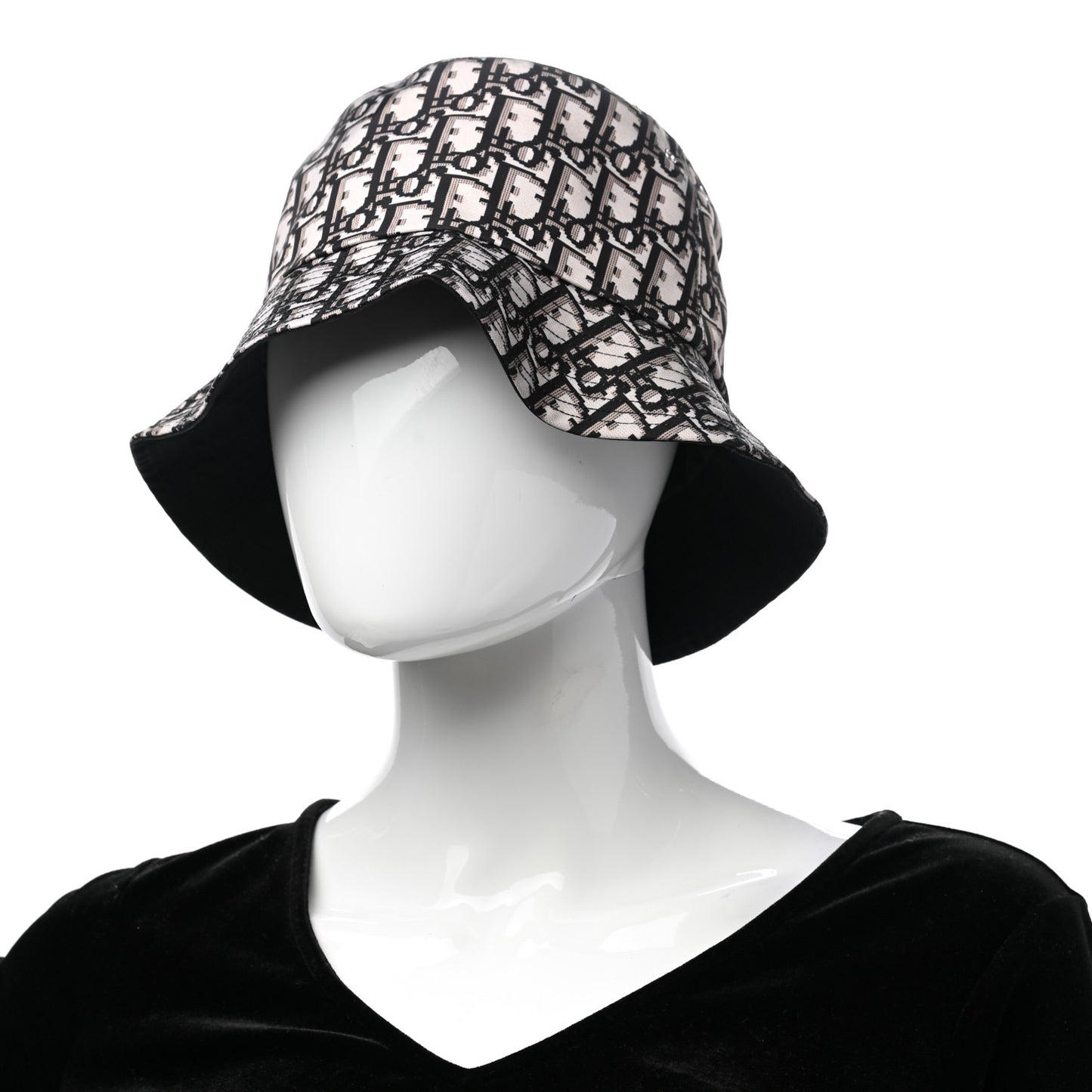 Oblique Reversible Teddy-D Brim Bucket Hat 58 Black