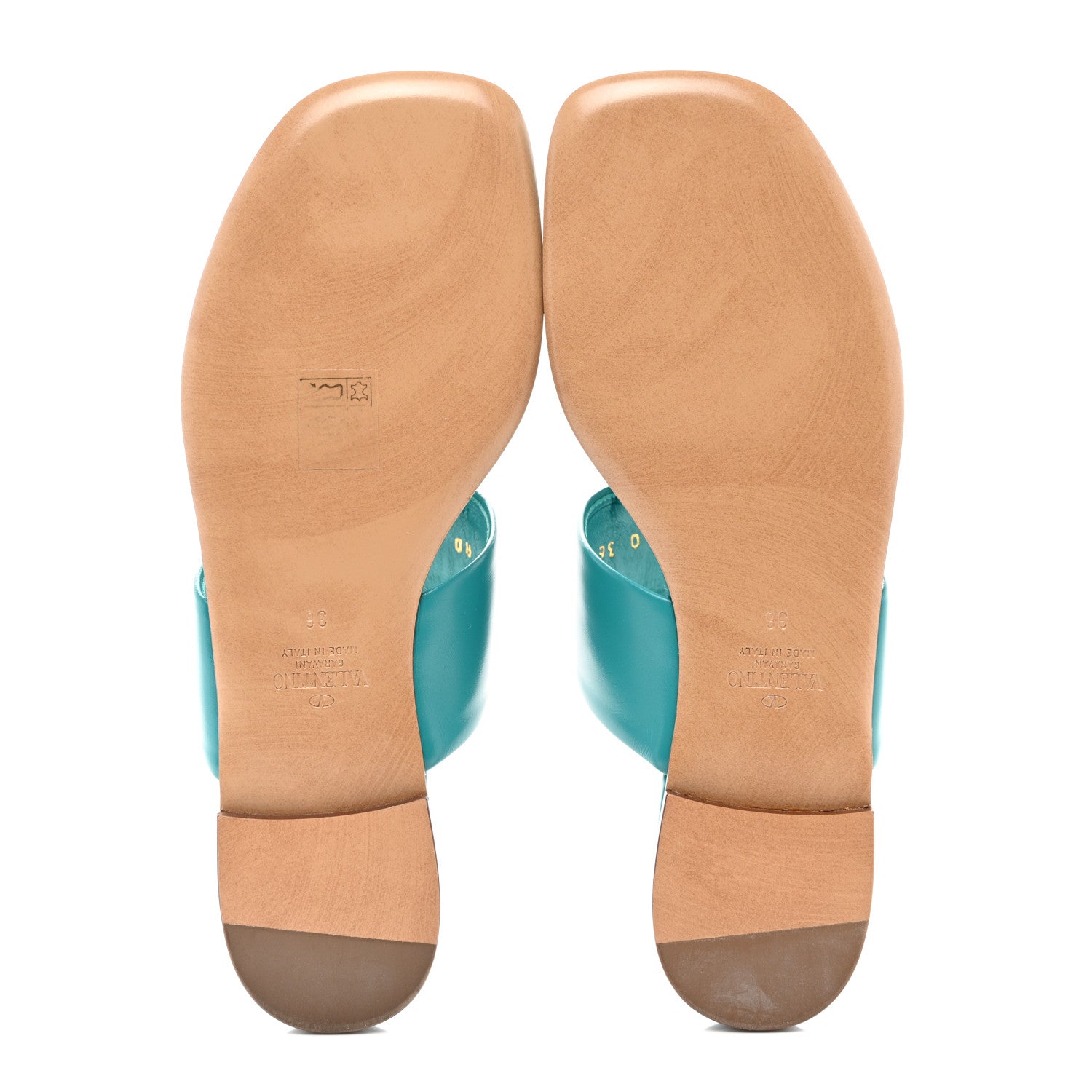 Valentino Garavani Calfskin One Stud Flat Thong Sandals 36 Ultramar 5 of 9