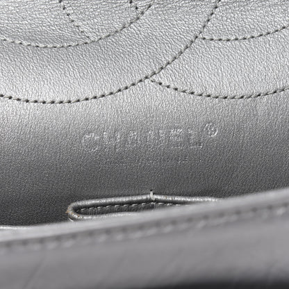 Chanel Metallic Aged Calfskin Quilted 2.55 Reissue 227 Flap Silver 8 of 10