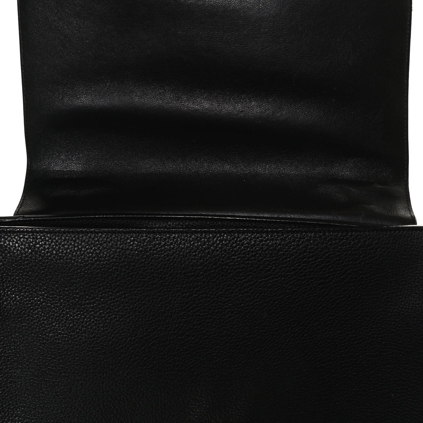 Drummed Calfskin Suede Small Trapeze Black