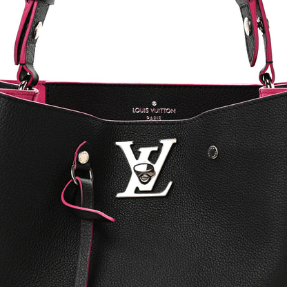 Louis Vuitton Calfskin Lockme Bucket Black 8 of 10