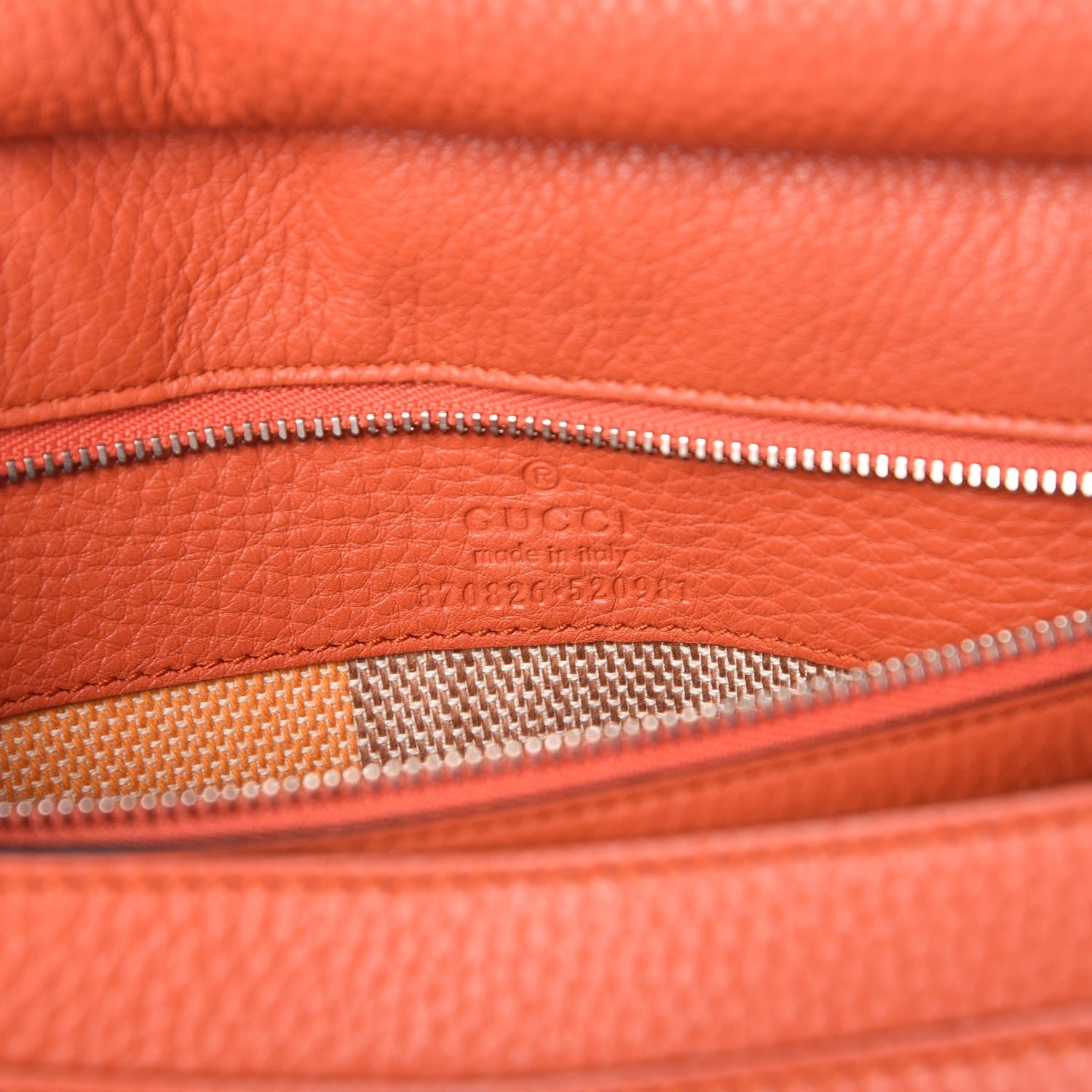 Gucci Cellarius Calfskin Medium Bamboo Daily Flap Shoulder Bag New Dark Orange 7 of 7