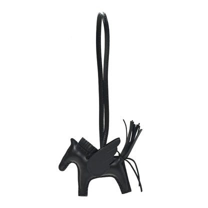 Hermes Milo Lambskin Grigri Rodeo Pegase Horse Bag Charm PM So Black 1 of 5