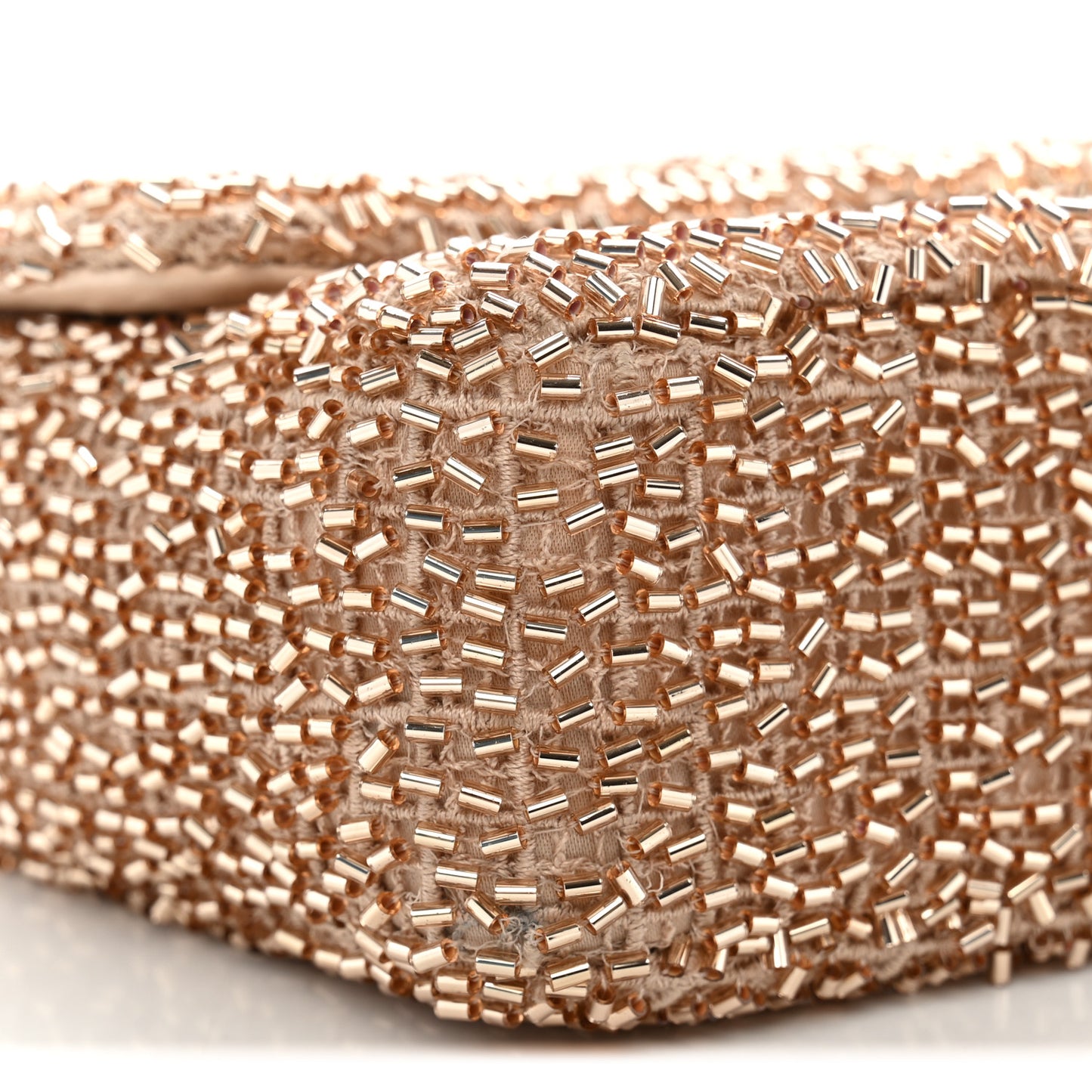Sequin Knit Pearl Medium Flap Gold