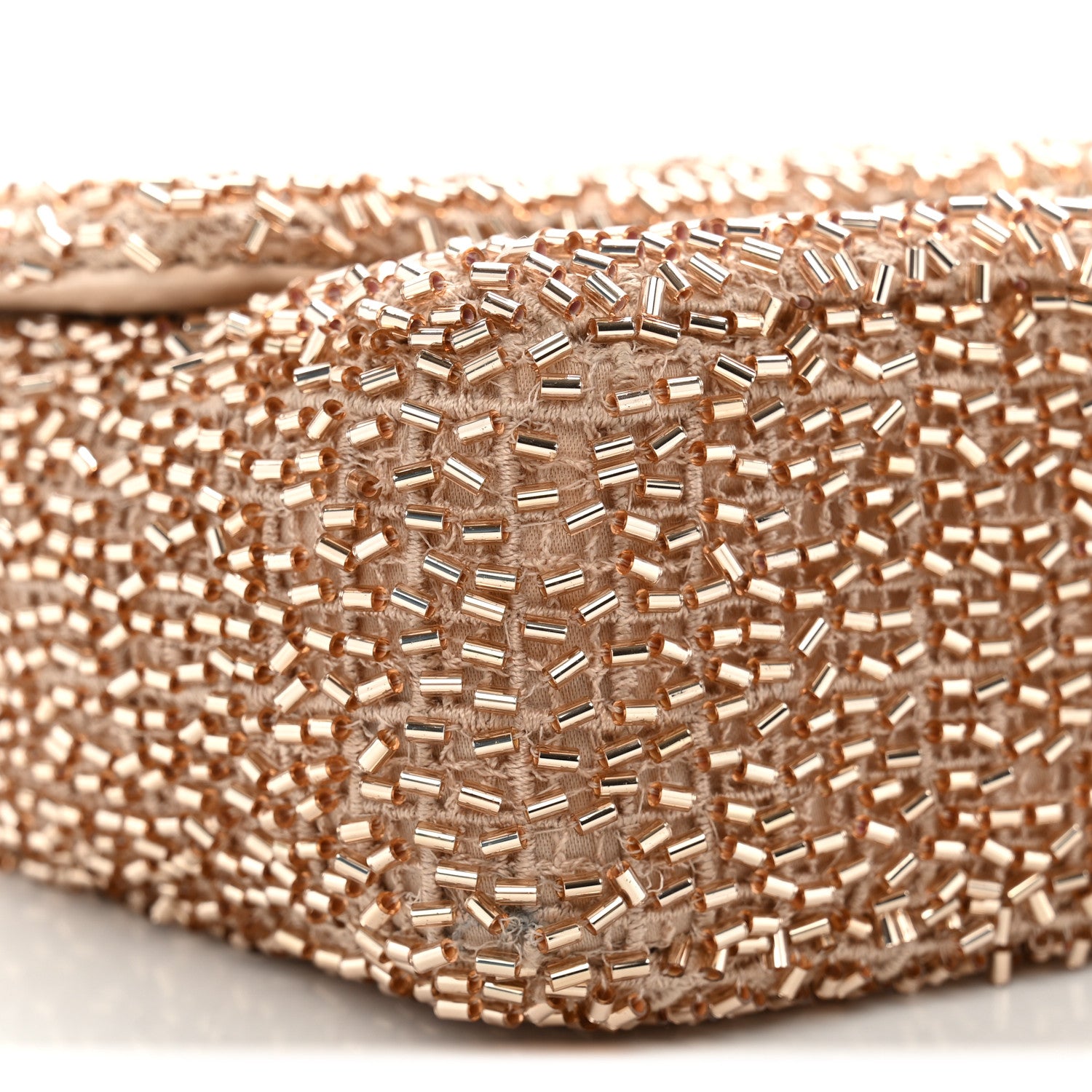 Chanel Sequin Knit Pearl Medium Flap Gold 8 of 10