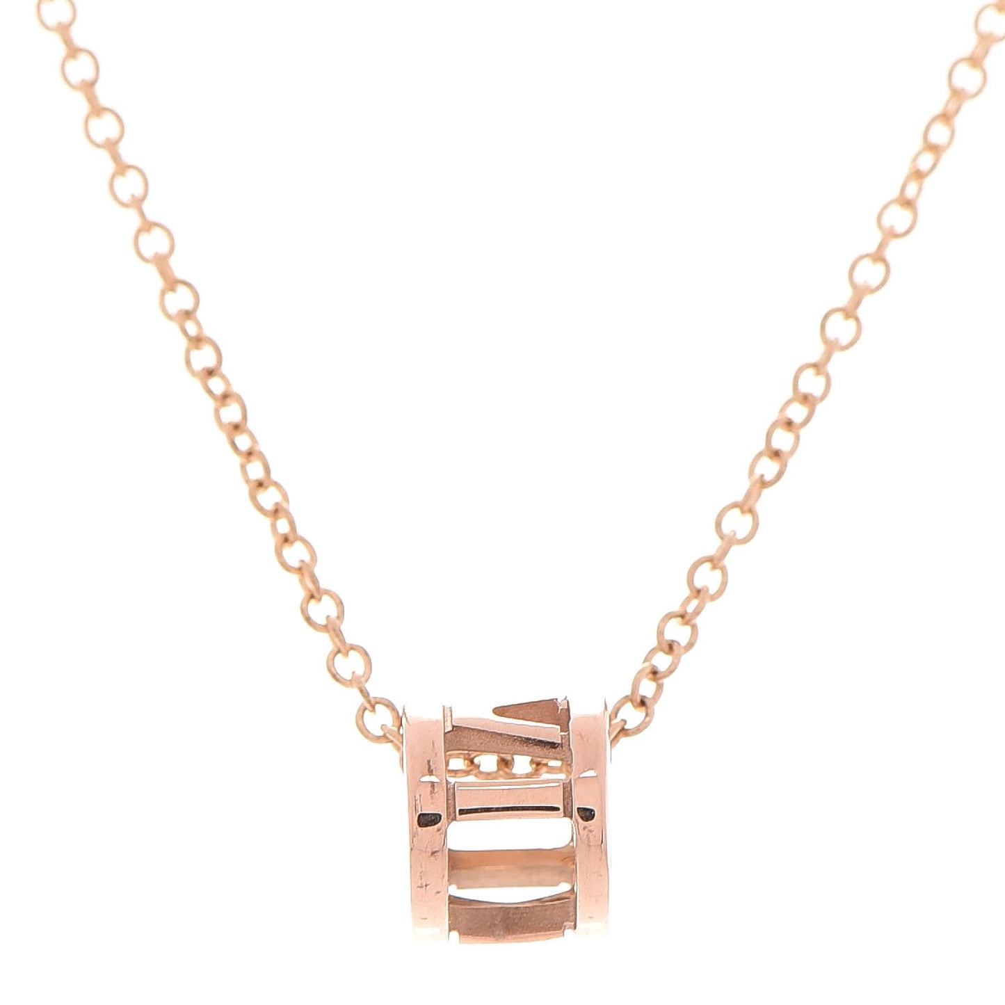 18K Rose Gold Atlas Open Pendant Necklace
