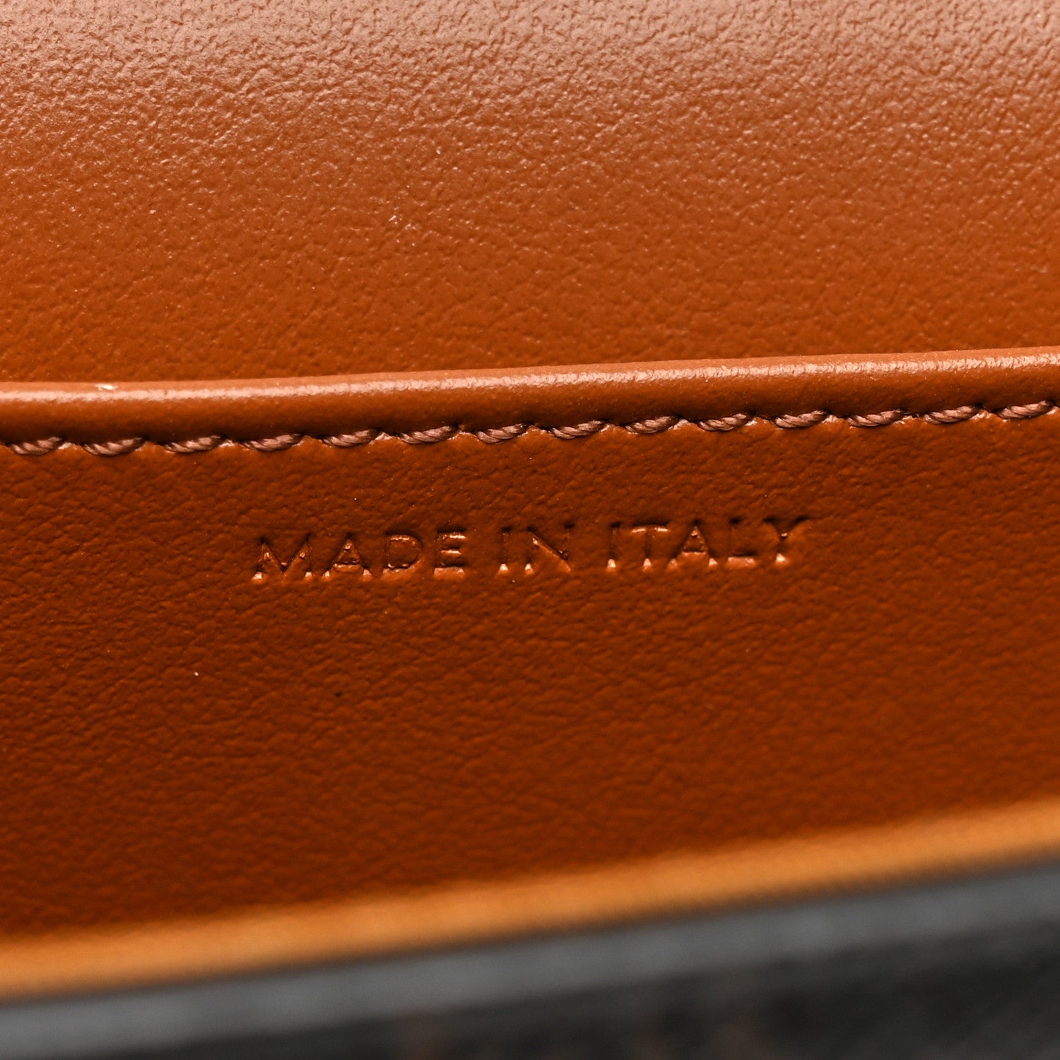 Celine Triomphe Canvas Calfskin Mini Triomphe Tan 6 of 10