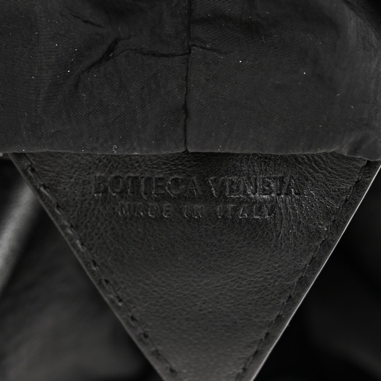 Lambskin Knit Small The Point Triangle Bag Black