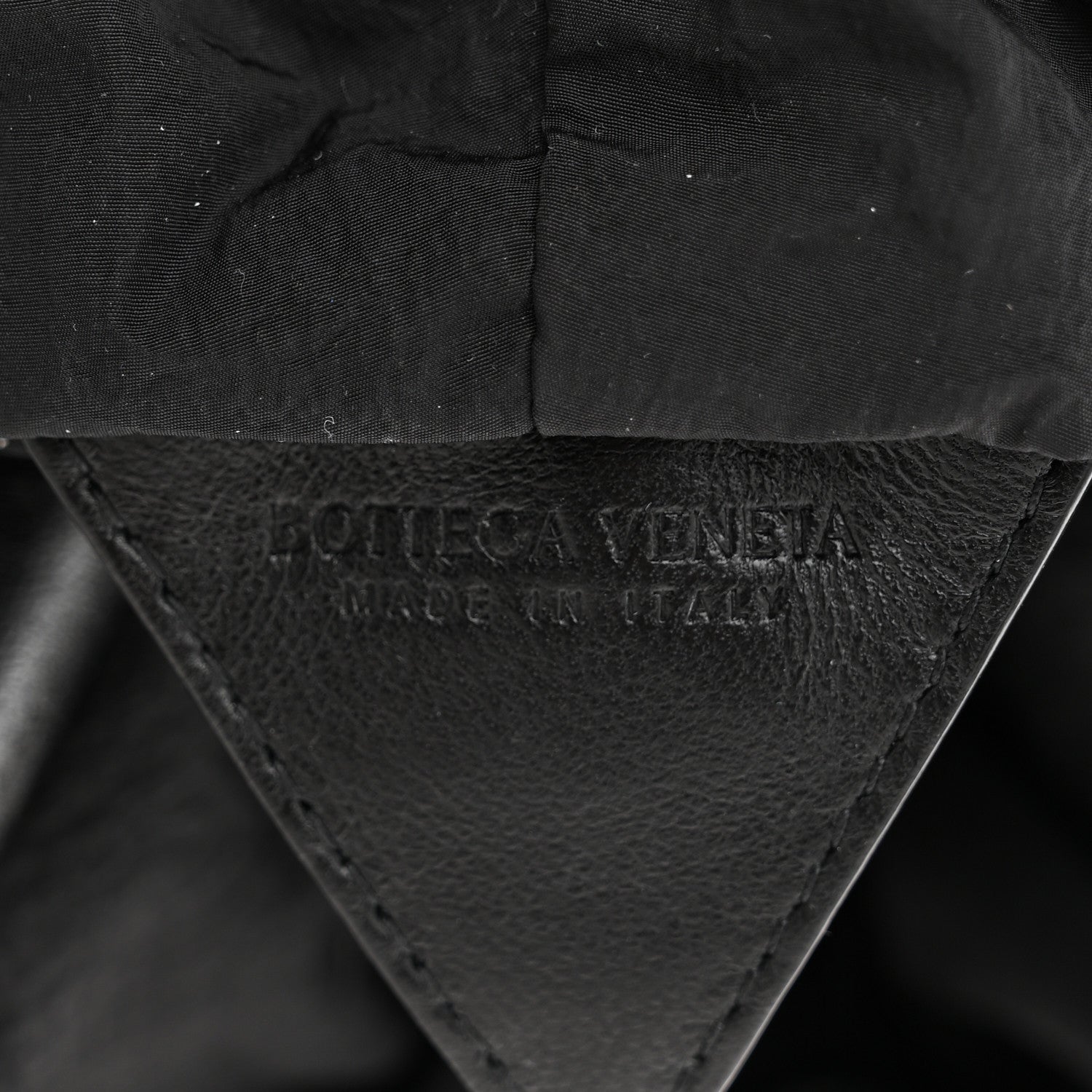 Bottega Veneta Lambskin Knit Small The Point Triangle Bag Black 6 of 11