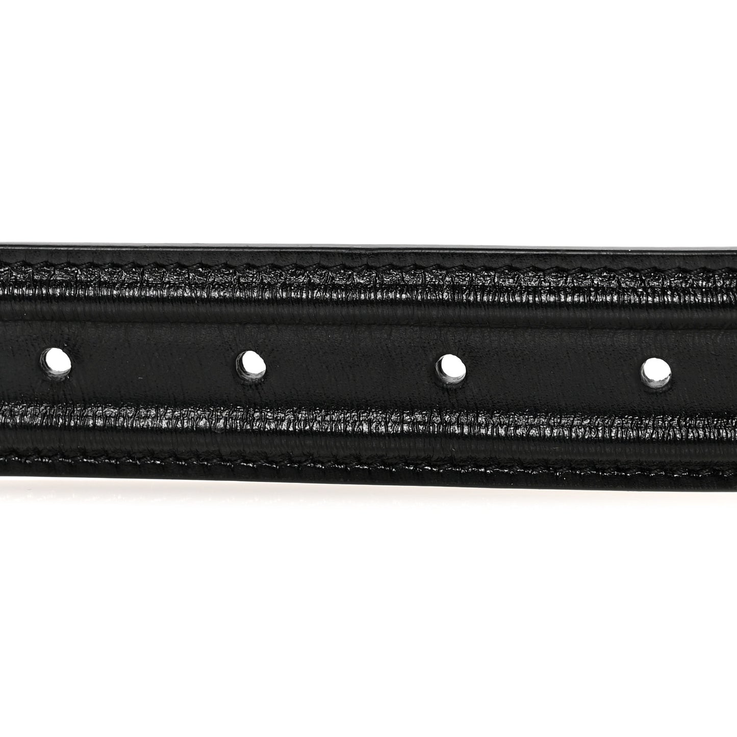 Calfskin Engraved Square G Buckle Belt 80 32 Black