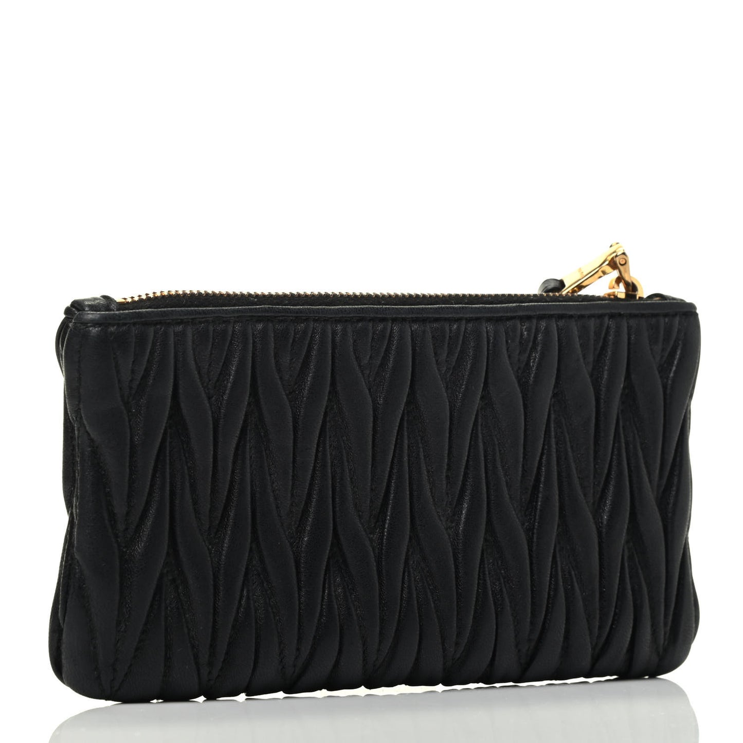 Nappa Matelasse Lux Wristlet Black