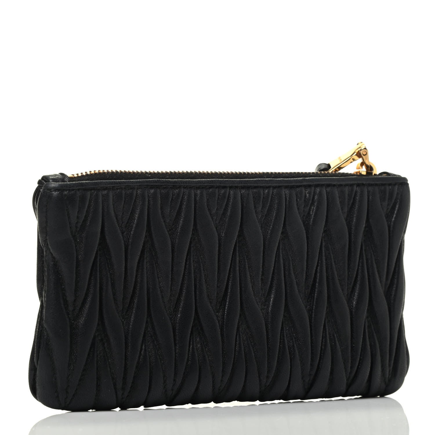 Miu Miu Nappa Matelasse Lux Wristlet Black 2 of 3