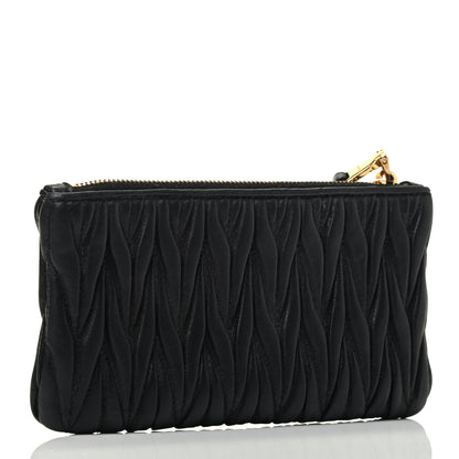 Miu Miu Nappa Matelasse Lux Wristlet Black 2 of 3