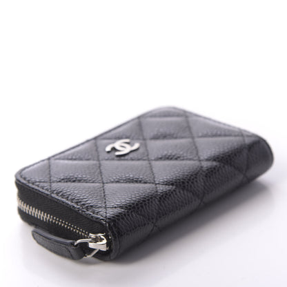 Chanel Caviar Quilted Zip Coin Purse Black 4 of 7