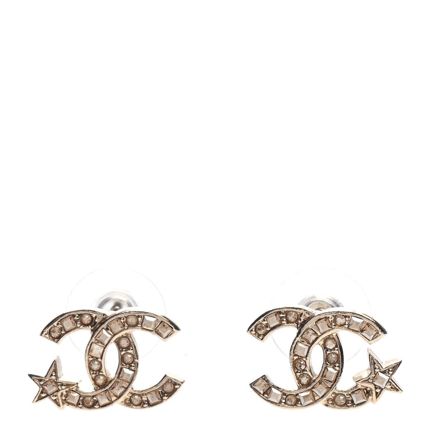 Crystal CC Starfall Earrings Gold