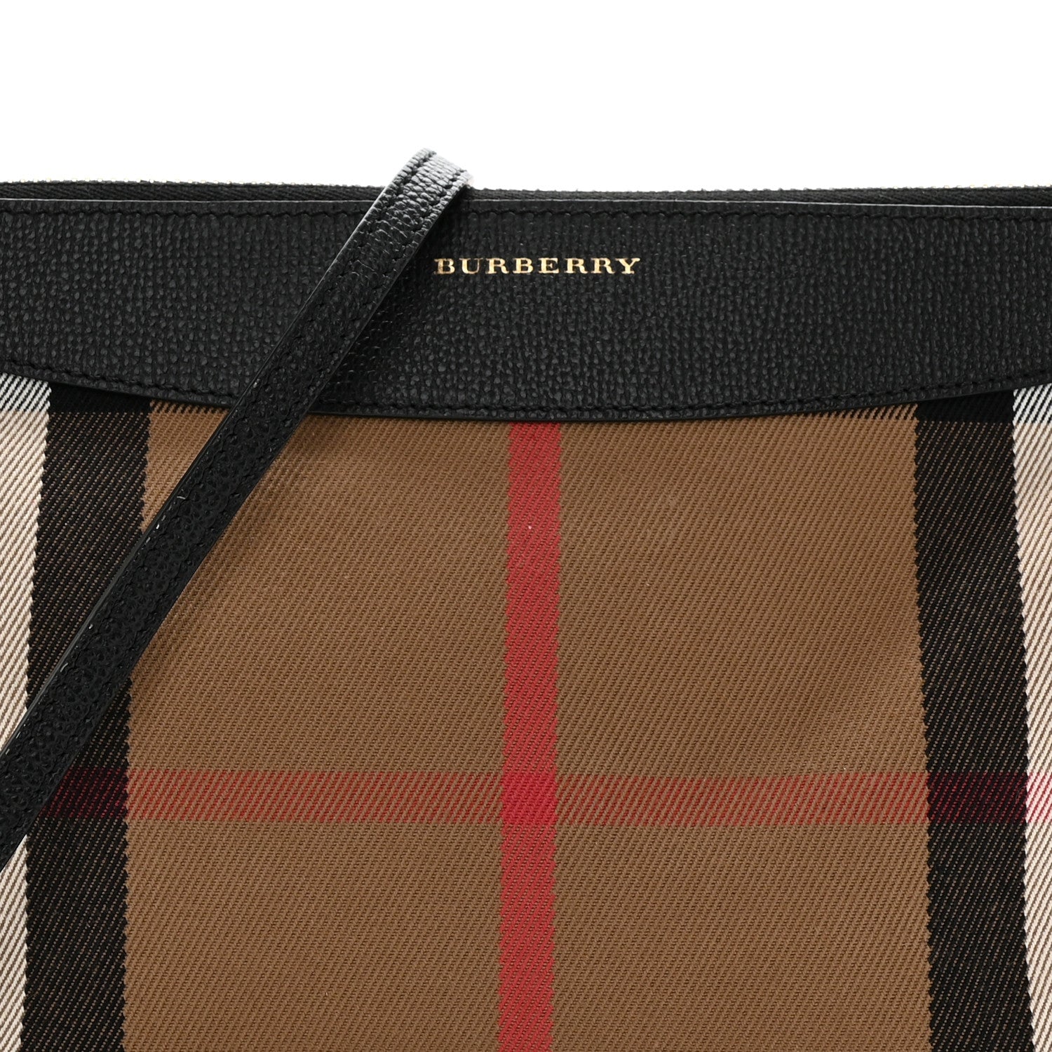 Burberry House Check Derby Peyton Crossbody Clutch Bag Black 8 of 10