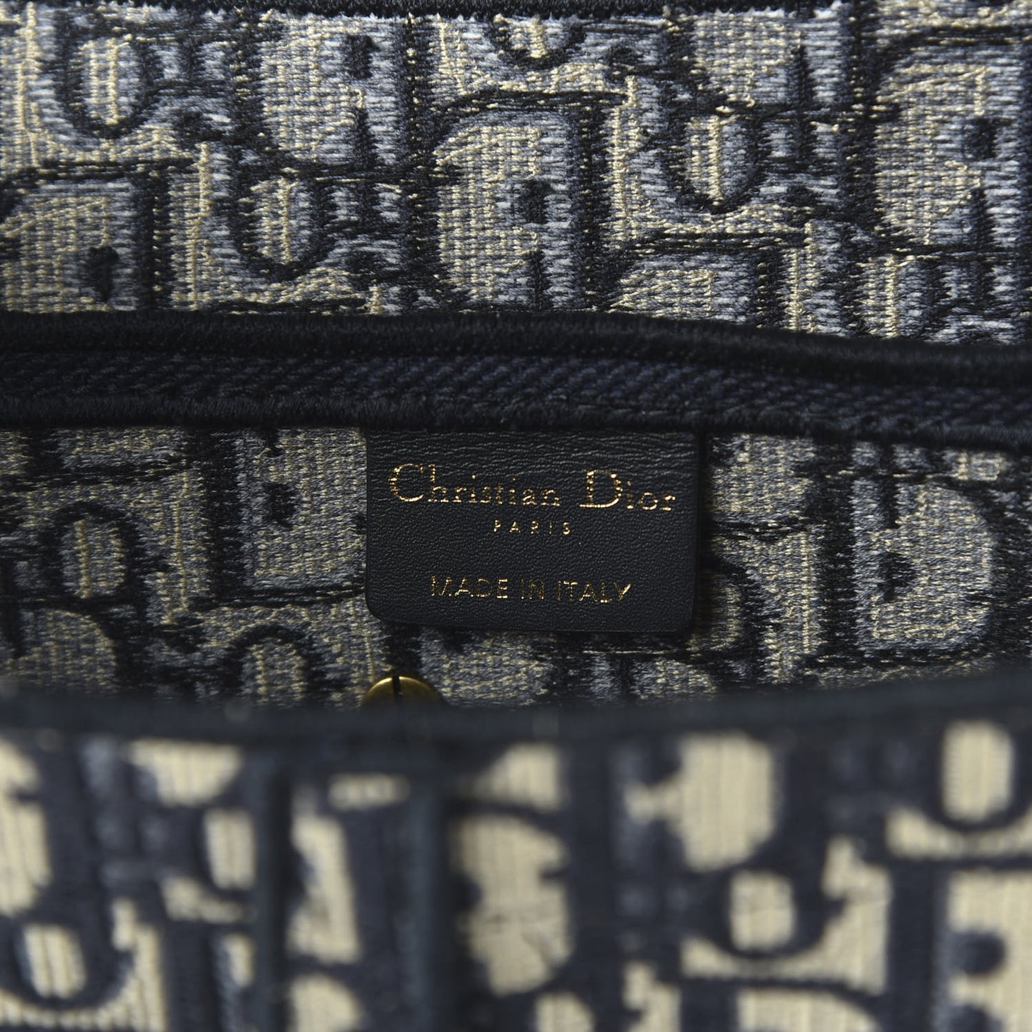 Oblique Embroidered Saddle Bag Blue