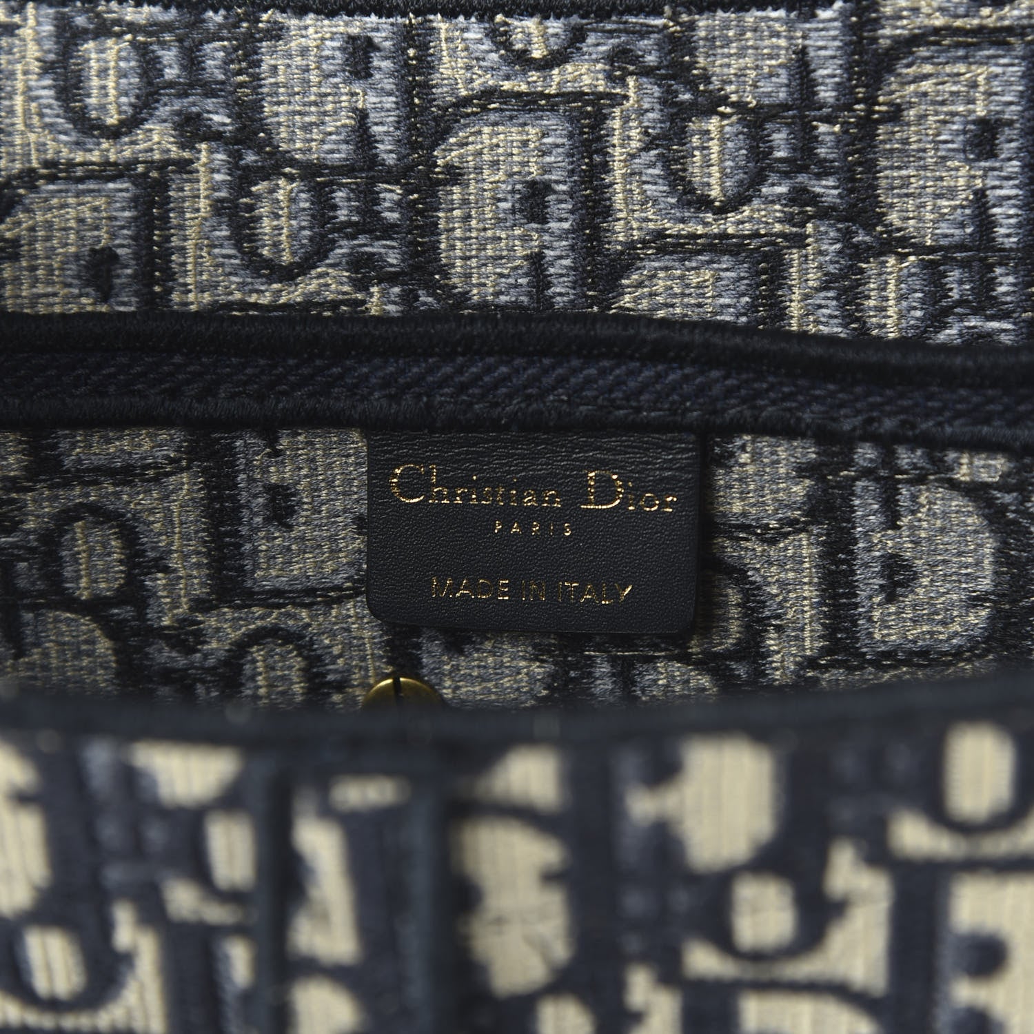 Christian Dior Oblique Embroidered Saddle Bag Blue 8 of 9