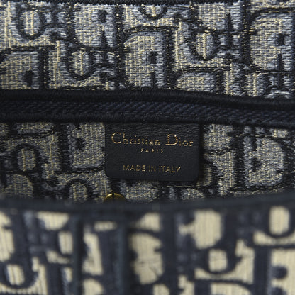 Christian Dior Oblique Embroidered Saddle Bag Blue 8 of 9