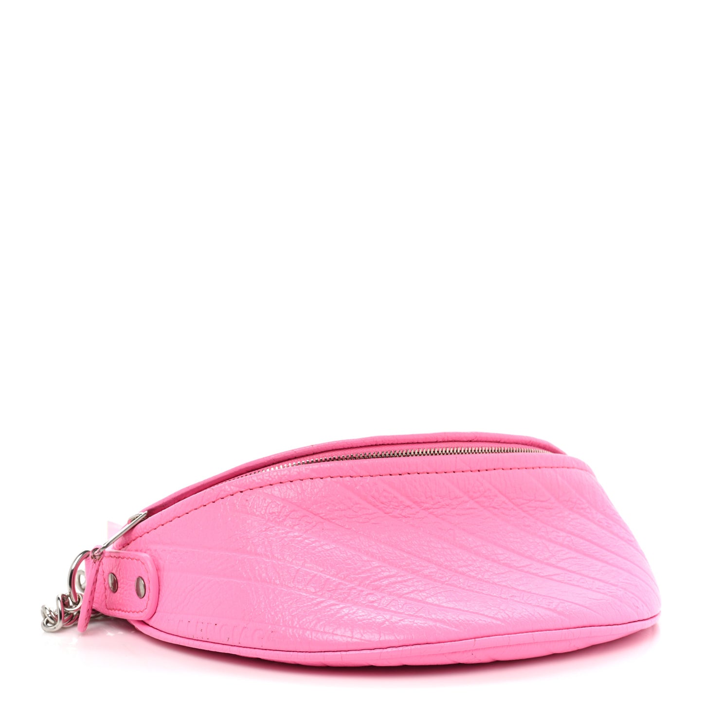 Shiny Goatskin Allover Logo Embossed XXS Souvenir Belt Bag Acid Pink