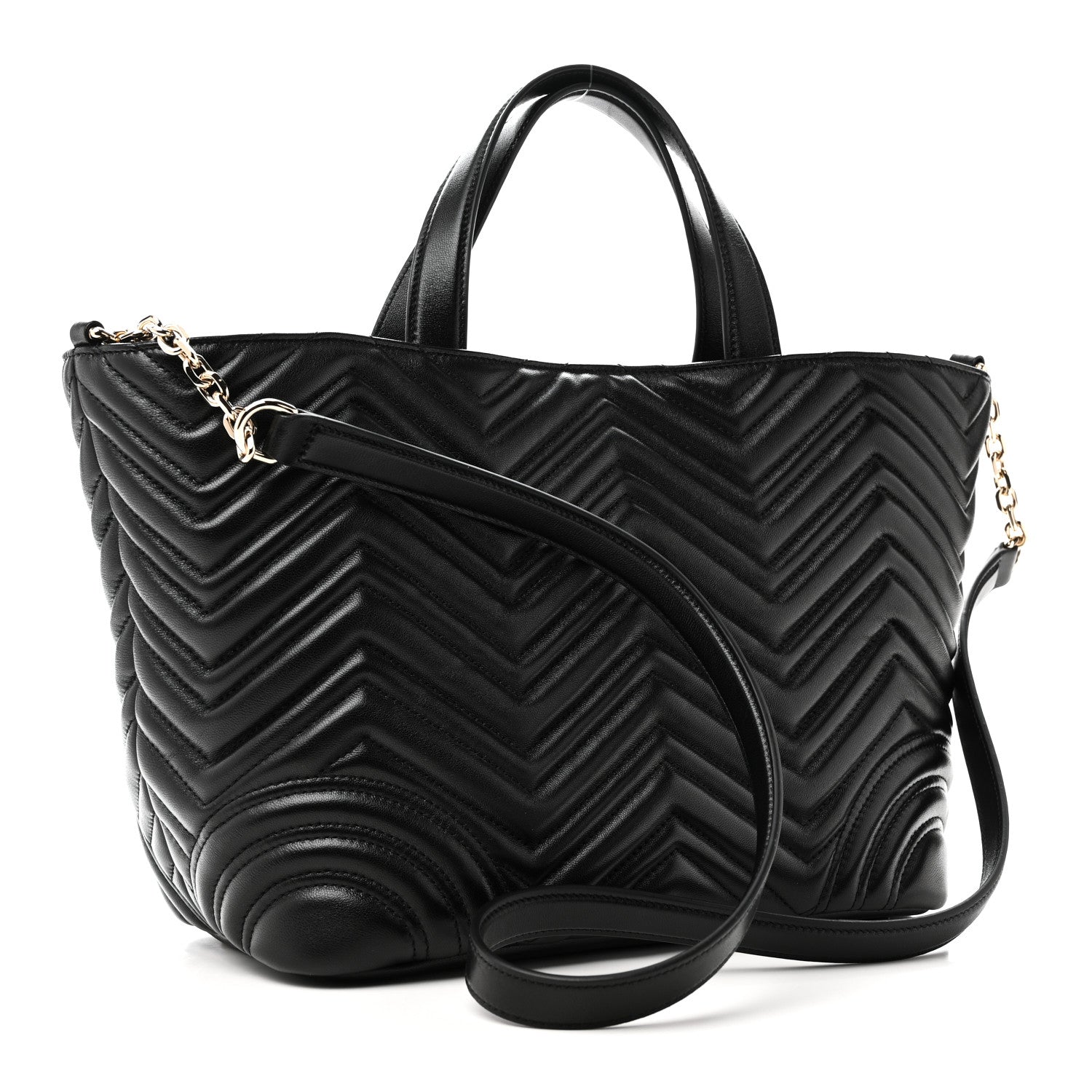 Gucci Lambskin Matelasse Medium GG Betty Tote Bag Black 3 of 10