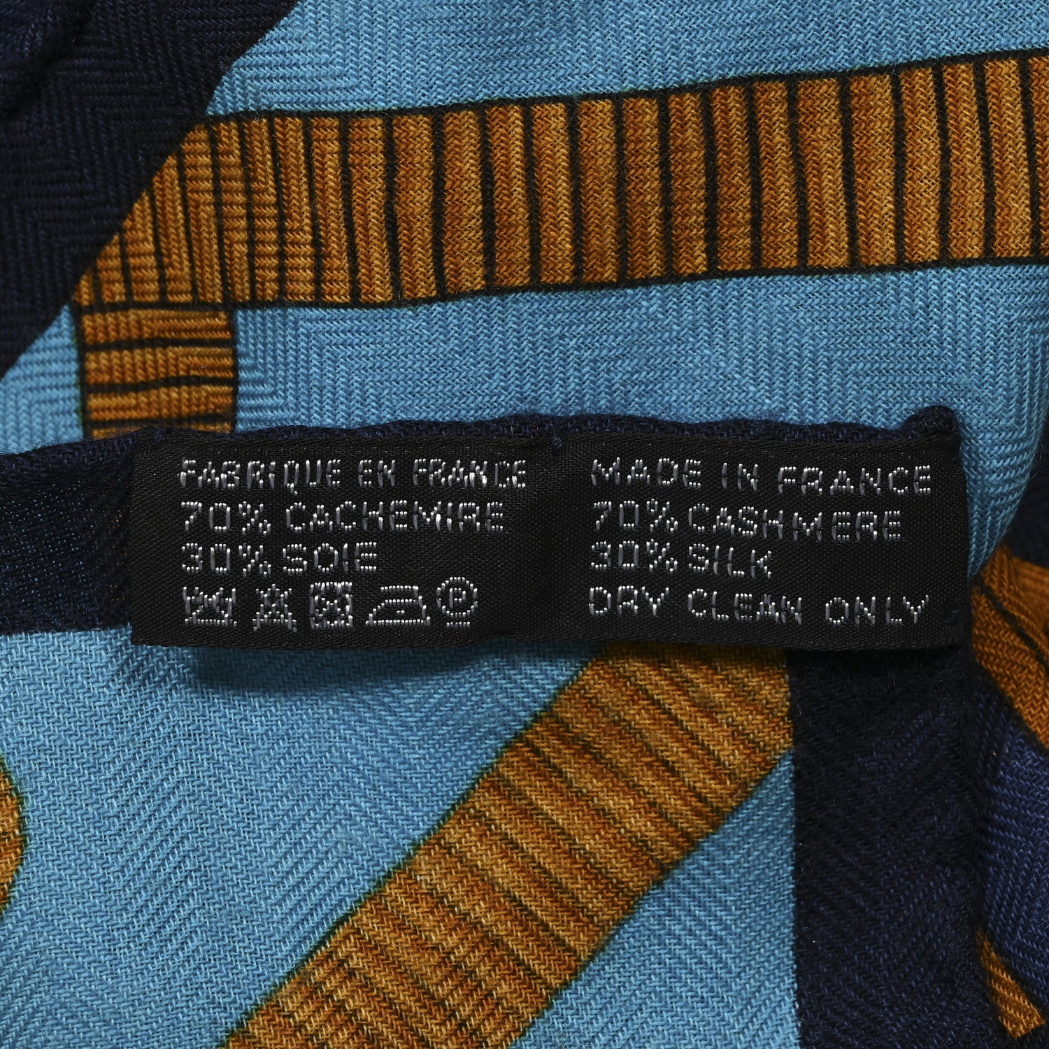 Hermes Cashmere Silk Balade En Berline Shawl 140 Bleu Ciel Jaune Vif Bleu Vif 2 of 8
