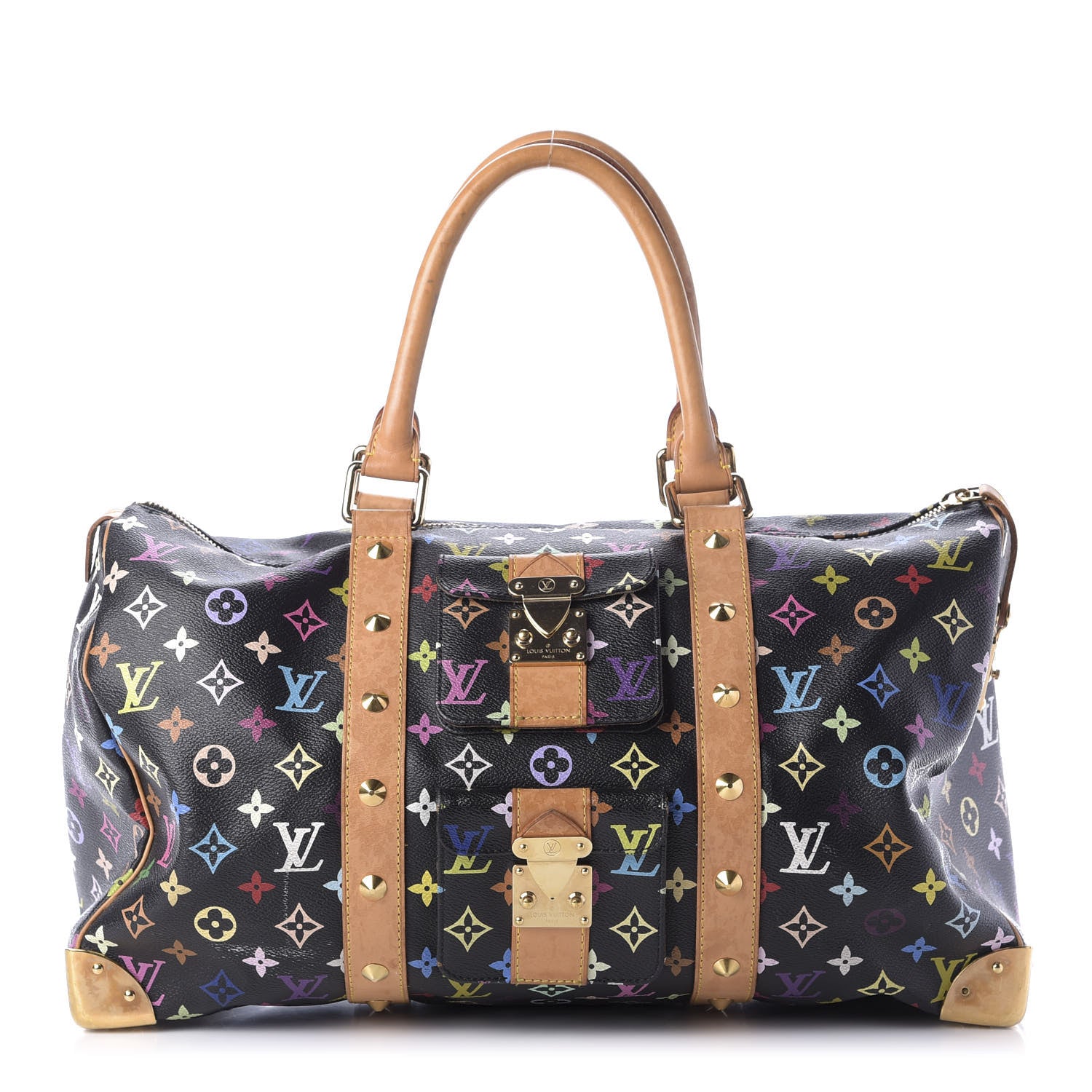 Louis Vuitton Monogram Multicolor Keepall 45 Black 1 of 15