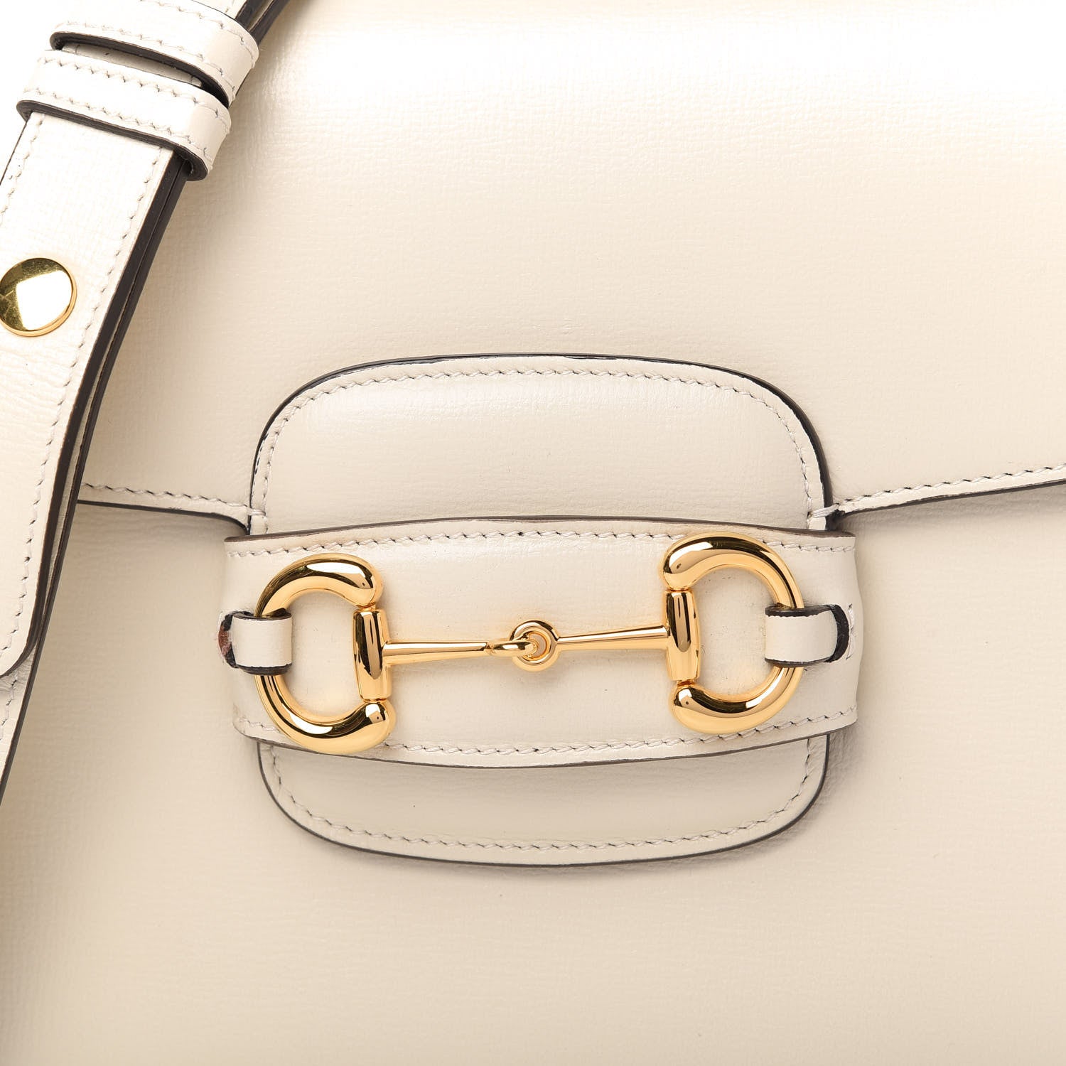 Gucci Azalea Calfskin Horsebit 1955 Shoulder Bag Mystic White 10 of 10