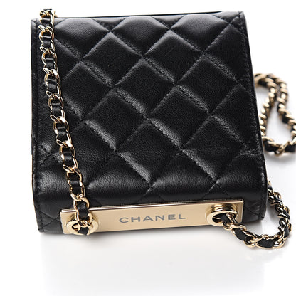 Chanel Lambskin Quilted Mini Trendy CC Chain Wallet Black 9 of 11