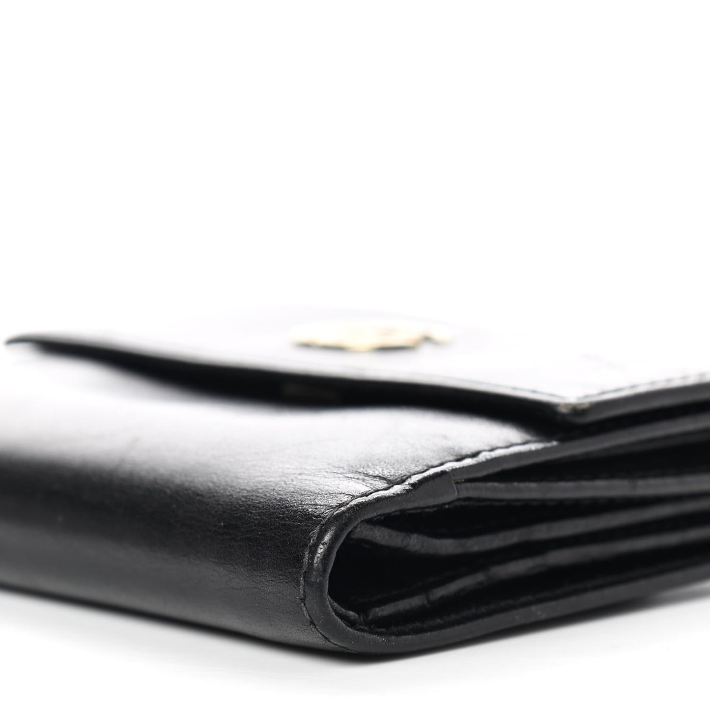 Calfskin Compact Wallet Black