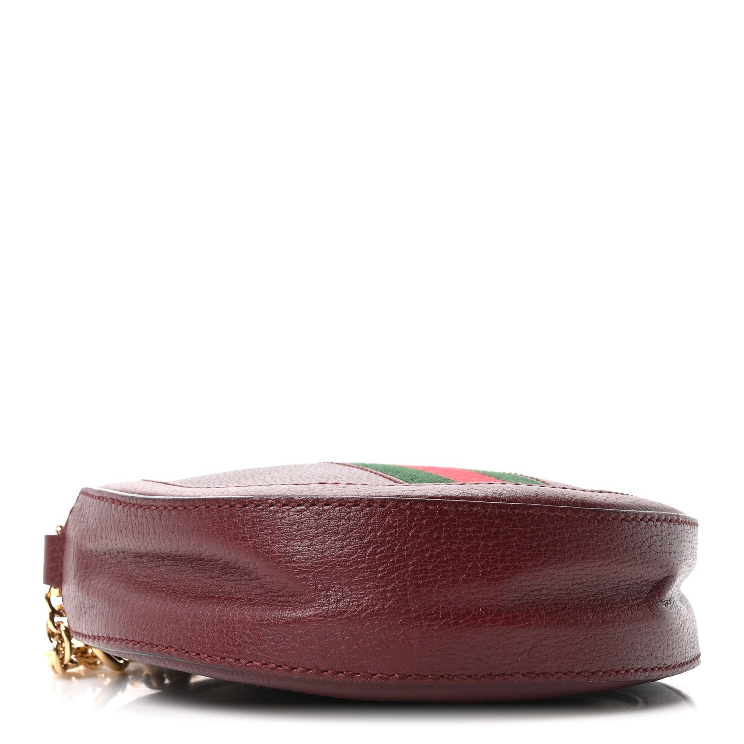 Gucci Soft Textured Calfskin Web Mini Ophidia Round Shoulder Bag Vintage Bordeaux 4 of 10