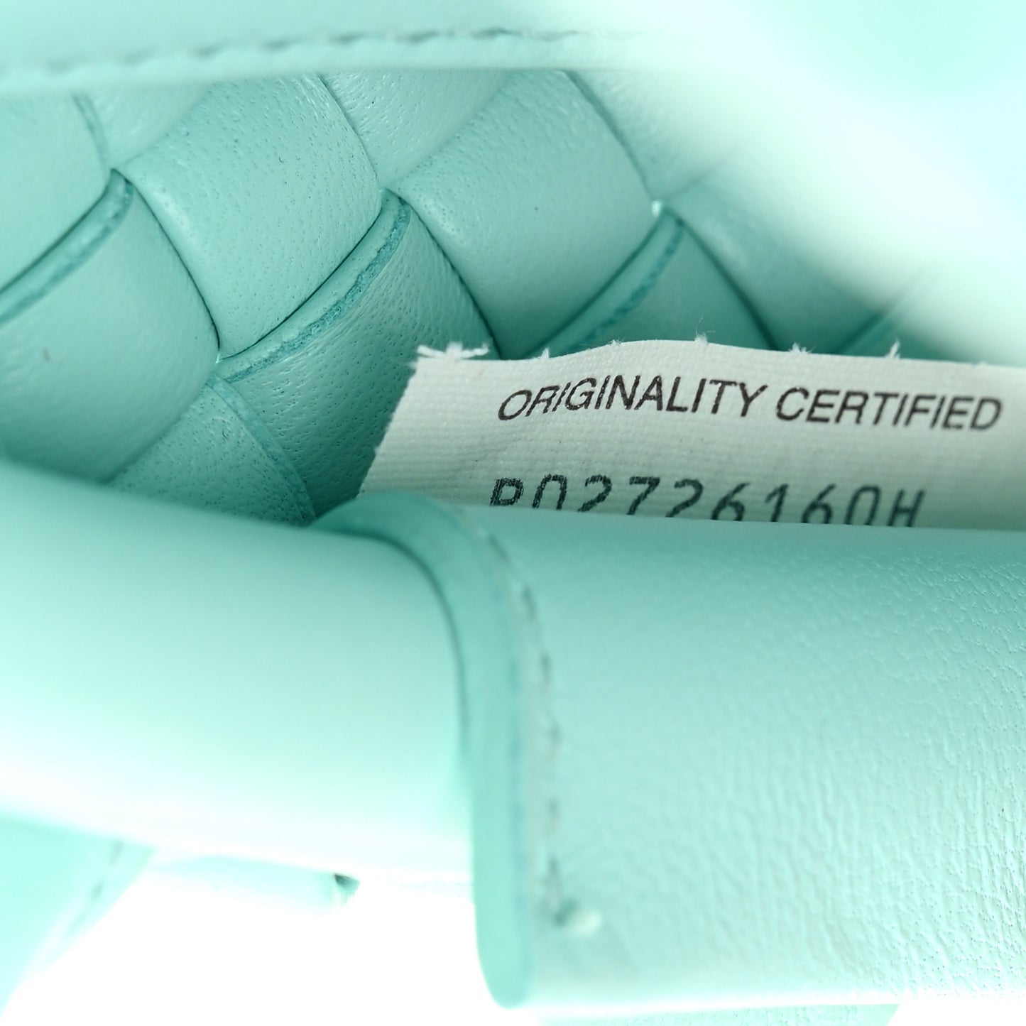 Nappa Intreccio Mini Padded Handle Bag Celadon