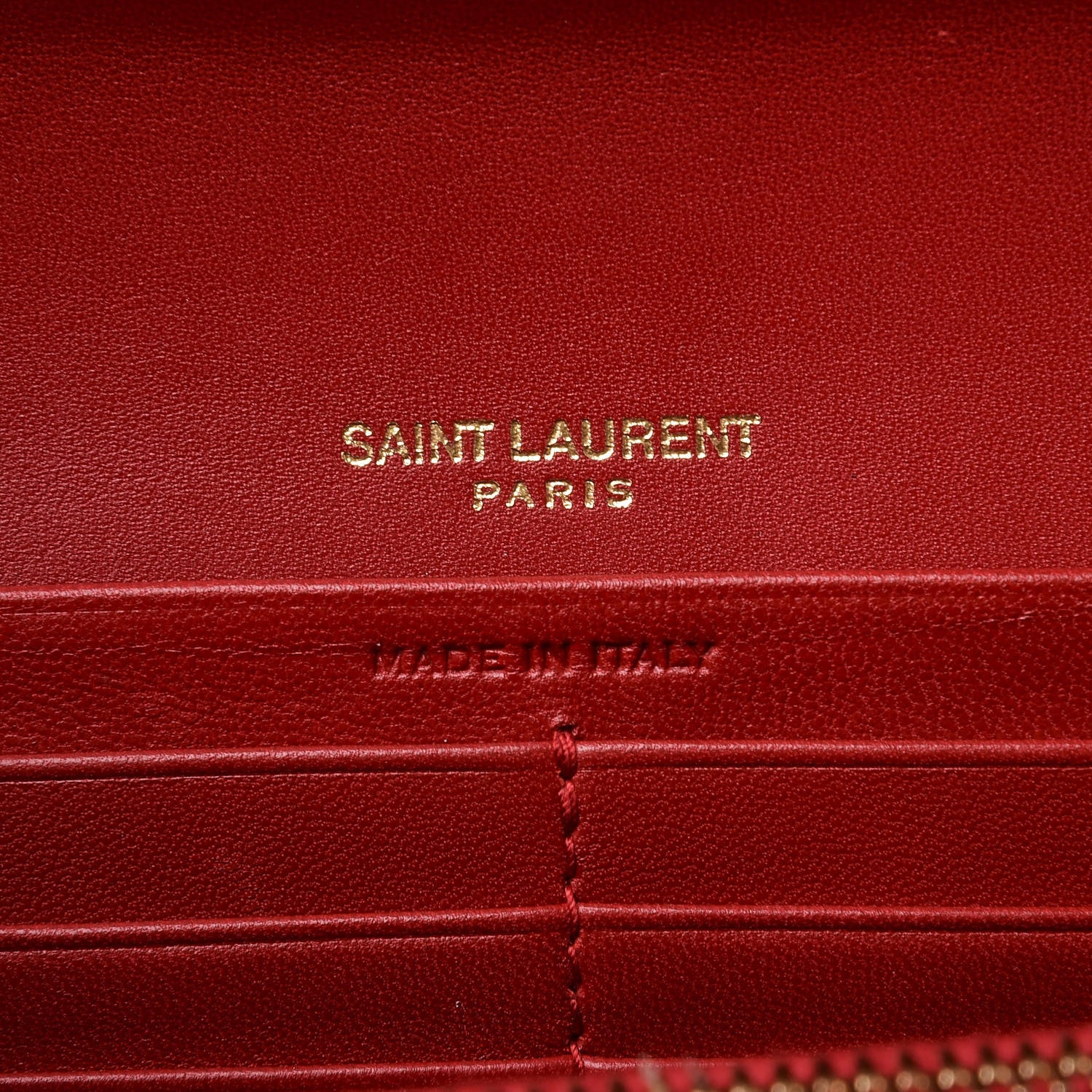 Saint Laurent Patent Calfskin Matelasse Monogram Large Vicky Continental Wallet Rouge Eros 6 of 7