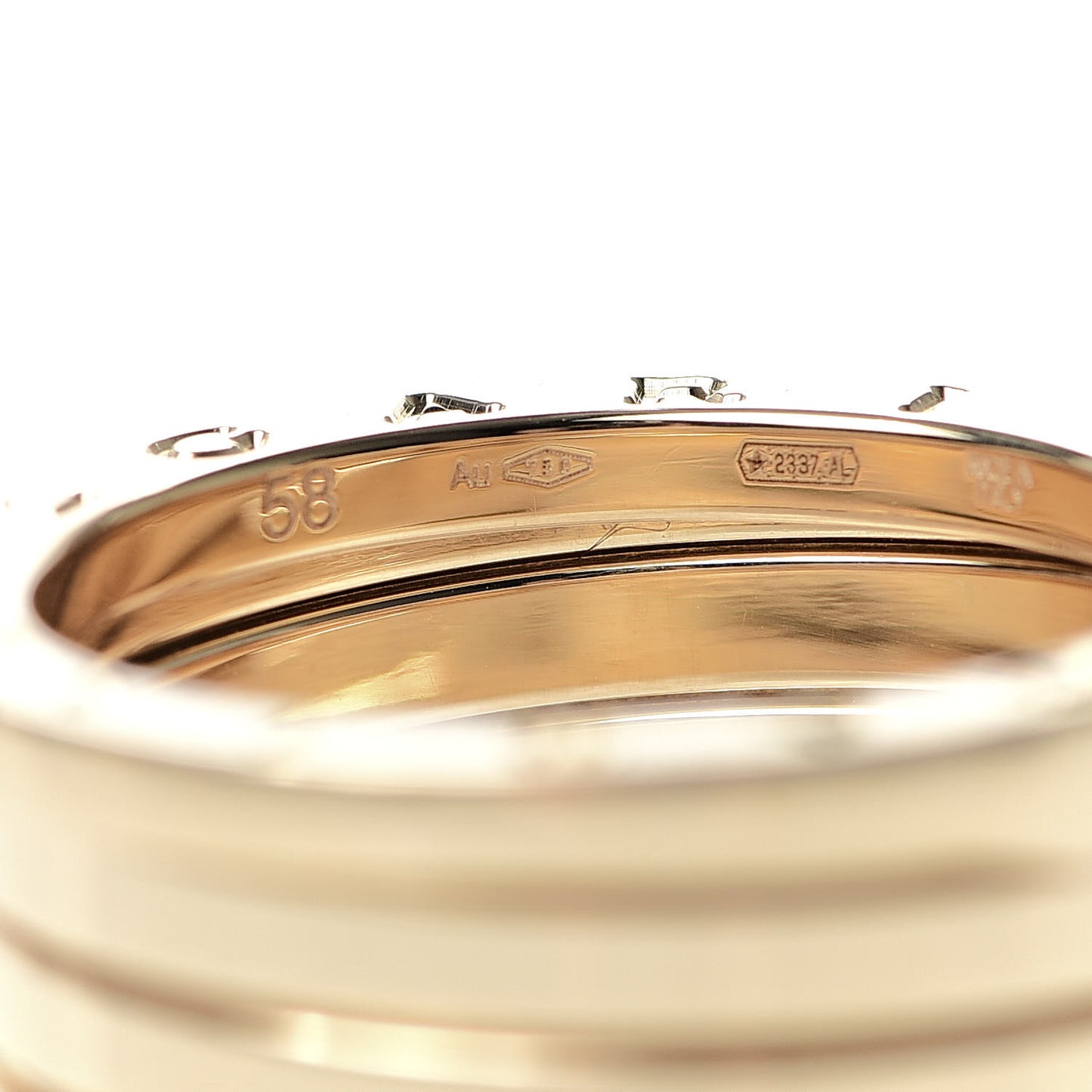 18K Yellow Gold B.Zero1 Four-Band Ring 58 8.25