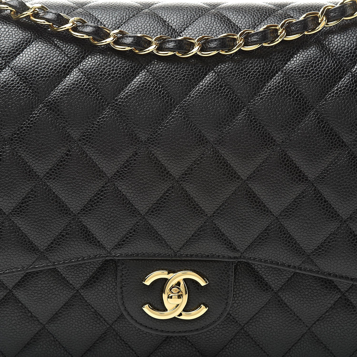 Chanel Caviar Quilted Maxi Double Flap Black 8 of 11