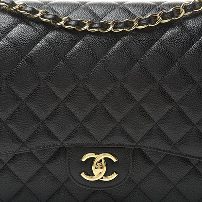 Chanel Caviar Quilted Maxi Double Flap Black 8 of 11