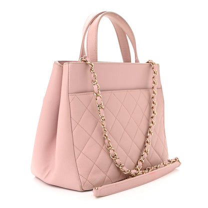 Chanel Caviar Quilted Small Business Affinity Shopping Bag Light Pink 3 of 25