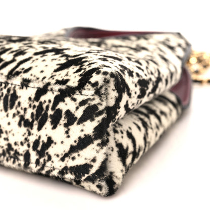 Chanel Pony Hair Printed Chic Lady Small Shopping Tote White Black 10 of 11