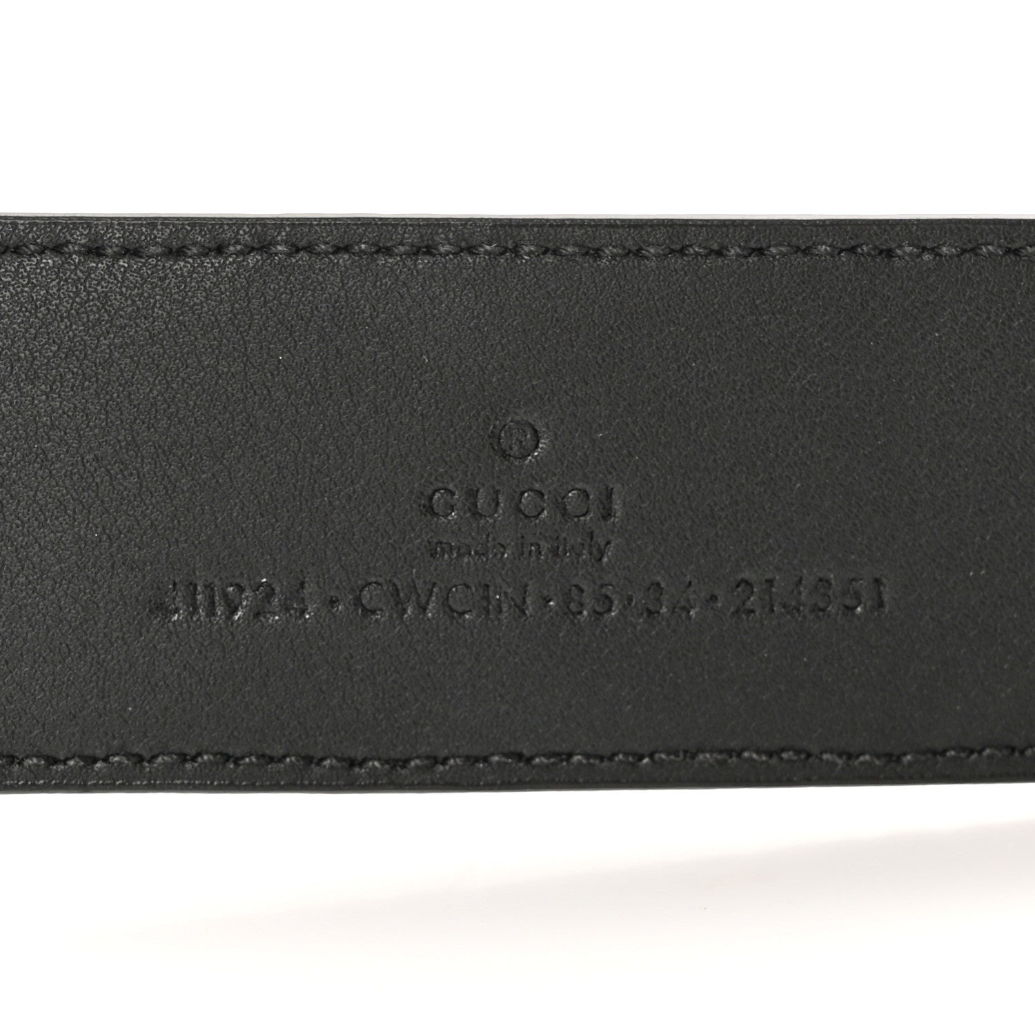 Gucci Guccissima Signature Interlocking G 40mm Belt 85 34 Black 5 of 8