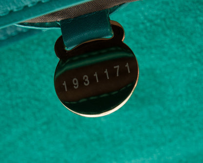 Mulberry Micrograin Calfskin Lizard Printed Medium Alexa Emerald 8 of 10