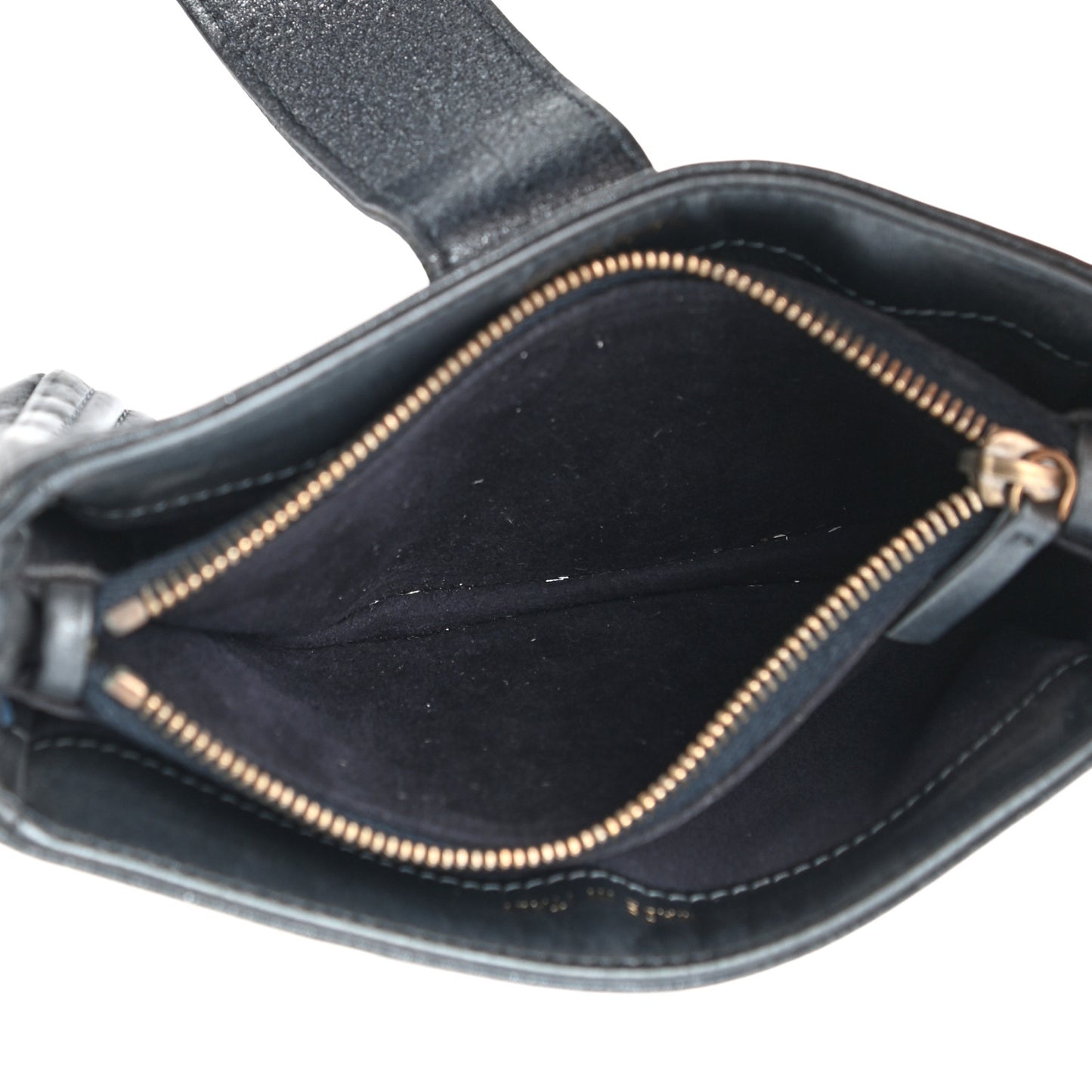 Metallic Calfskin Quilted Mini Boy Phone Holder Clutch Grey