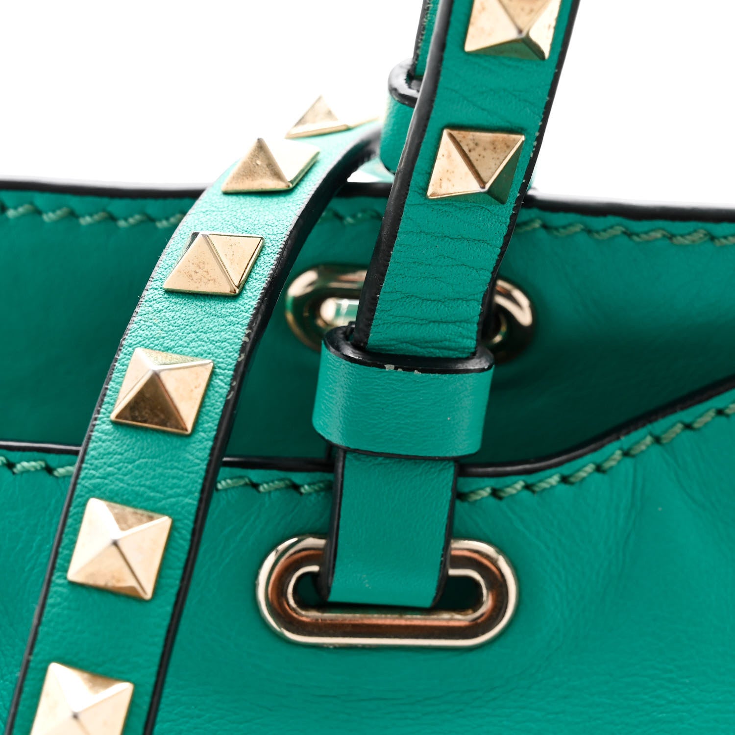 Valentino Garavani Vitello Small Rockstud Tote Colibri 14 of 14