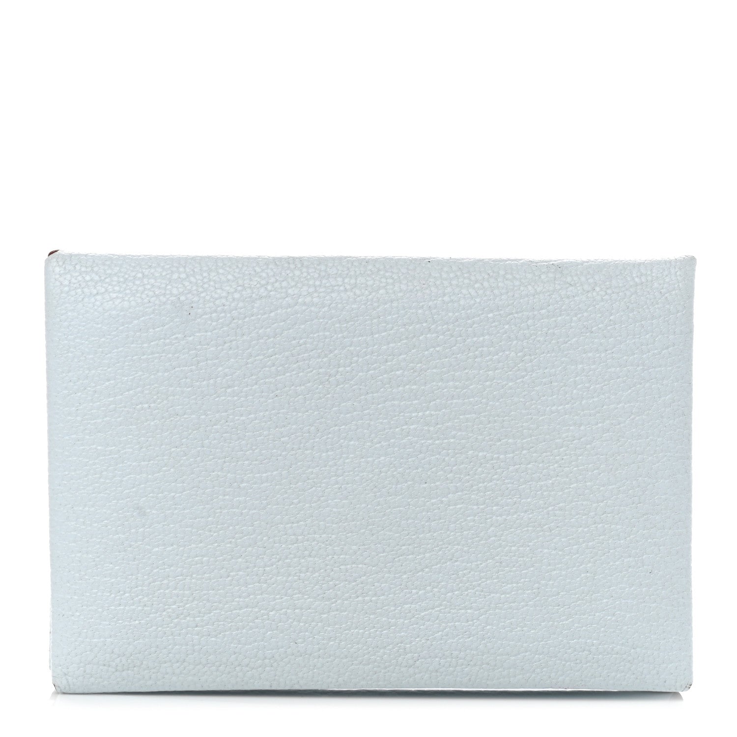 Hermes Chevre Mysore Verso Calvi Card Case Bleu Brume Brique 1 of 8