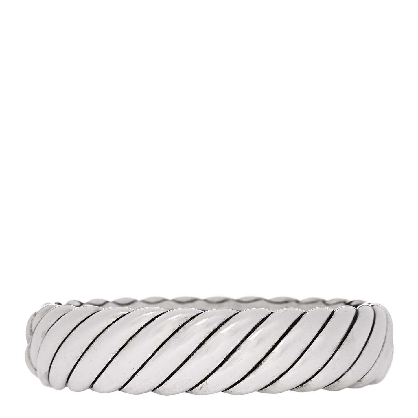 Sterling Silver 17mm Sculpted Cable Bracelet