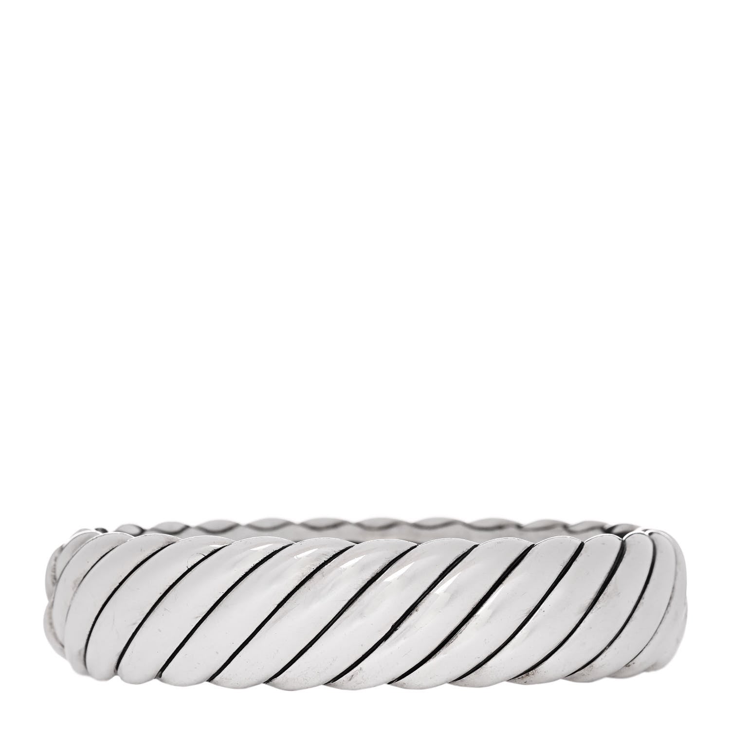 David Yurman Sterling Silver 17mm Sculpted Cable Bracelet 1 of 3