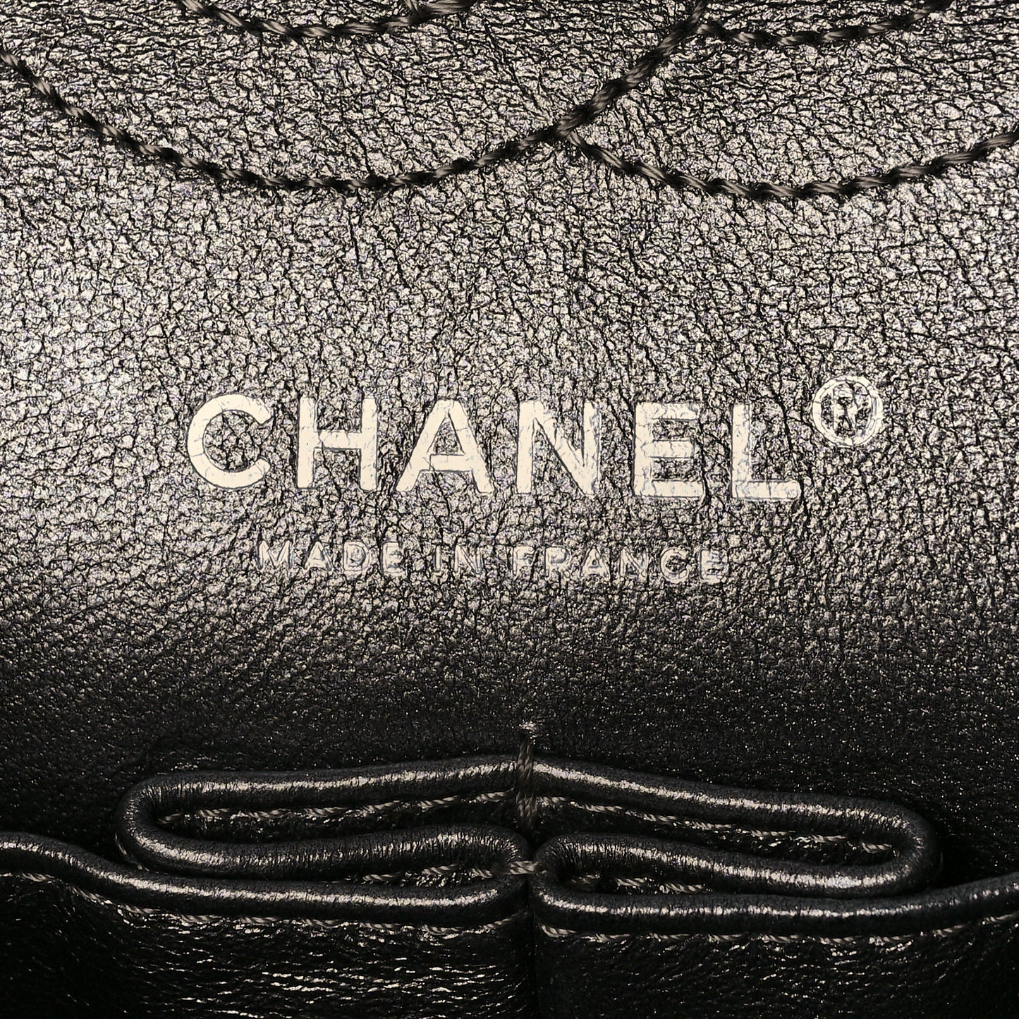Metallic Aged Calfskin Quilted 2.55 Reissue 224 Flap Silver