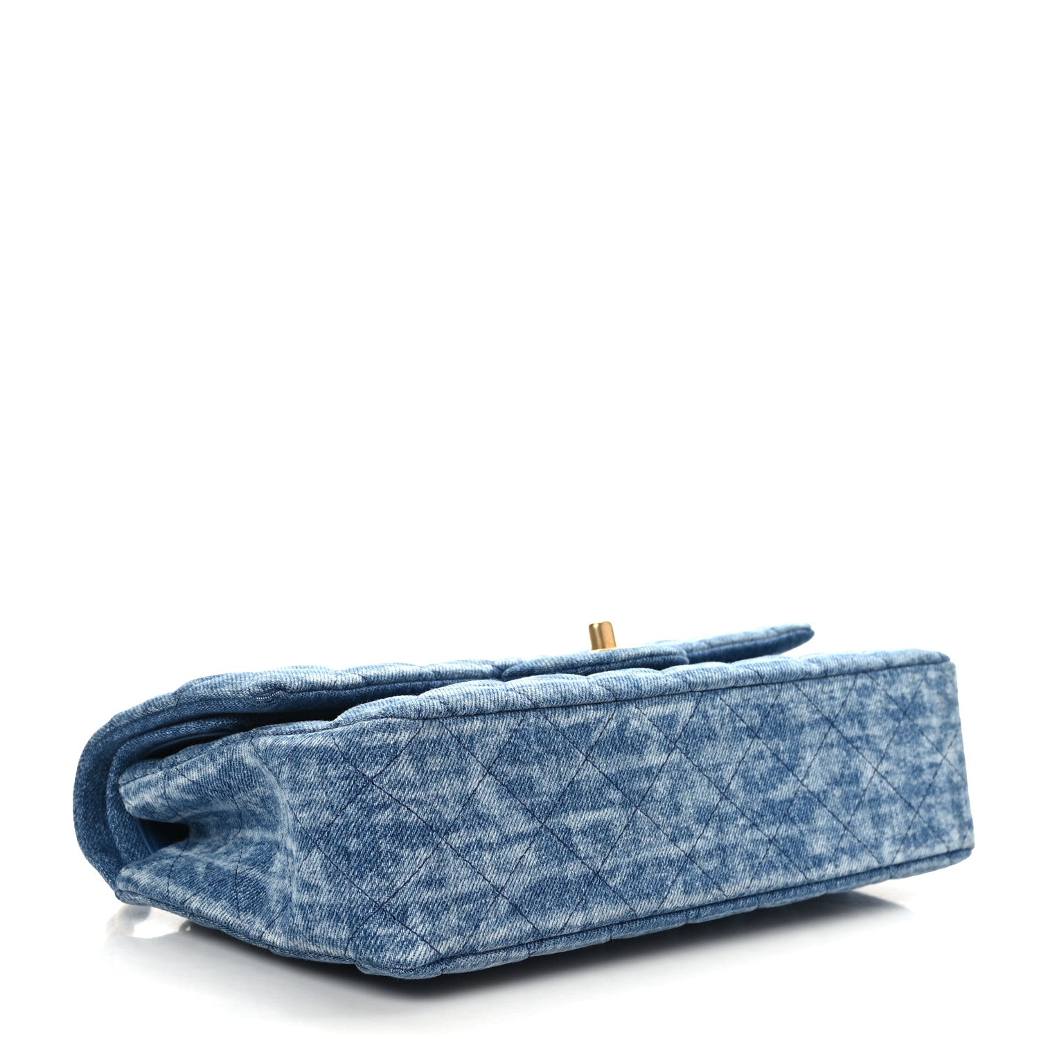 Chanel Denim Quilted Medium Double Flap Blue 4 of 9